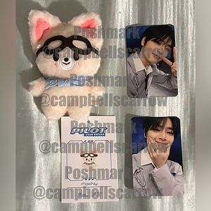 OFFICIAL STRAY KIDS FoxI.Ny 10cm SKZOO plush WITH OFFICIAL I.N. PHOTOCARD SET